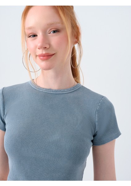 Crop Kadın Tshirt K.kol