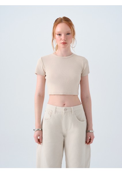 Crop Kadın Tshirt K.kol