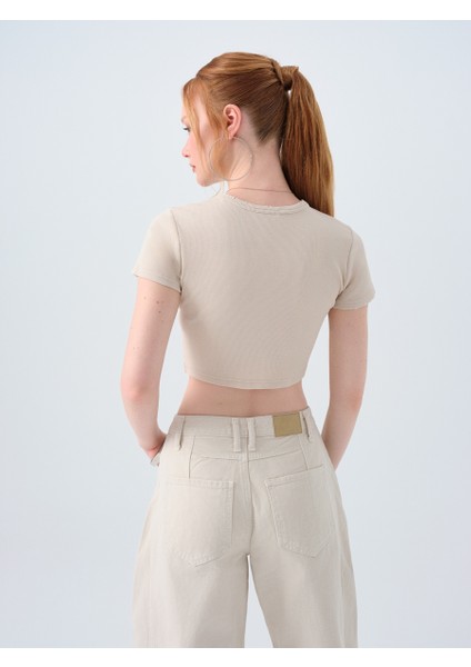 Crop Kadın Tshirt K.kol