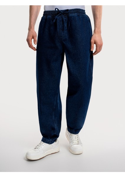 Slouchy Elastic Waist Fit Erkek Pantolon