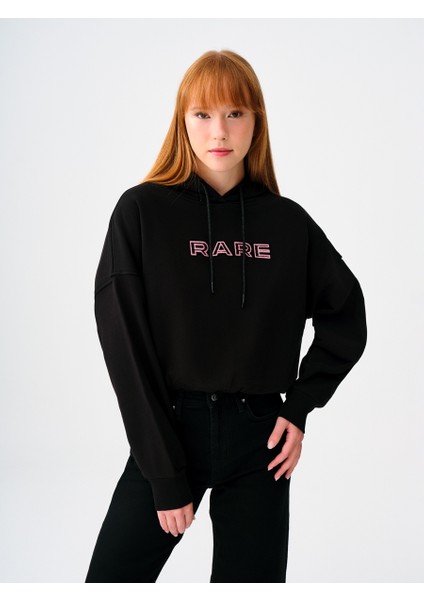 Loose Crop Kadın Sweatshirt
