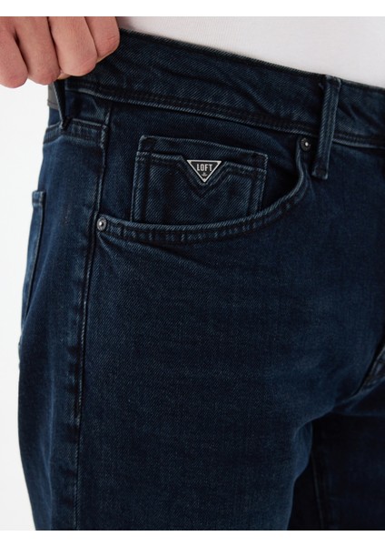Erkek Jean Pantolon Koyu Mavi LF2037022