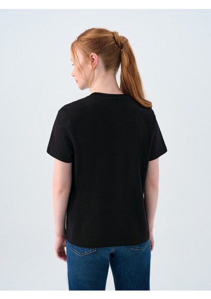 Kadın T-Shirt Siyah LF2036285