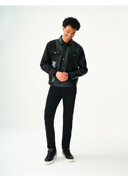 Erkek Deri Ceket LF2036484 LF2036484001