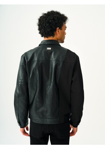 Erkek Deri Ceket LF2036484 LF2036484001