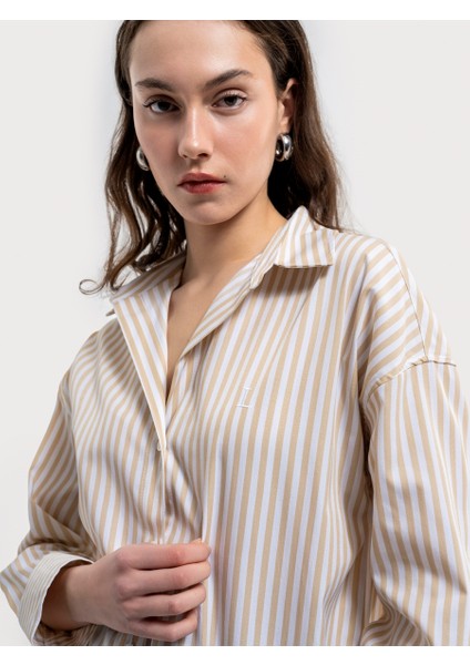 Relax Fit Kadın Gömlek U.kol