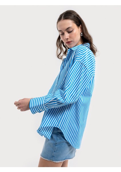 Relax Fit Kadın Gömlek U.kol