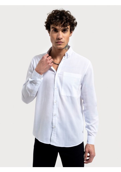 Oversize Fit Erkek Gömlek LF2033014 LF2033014015