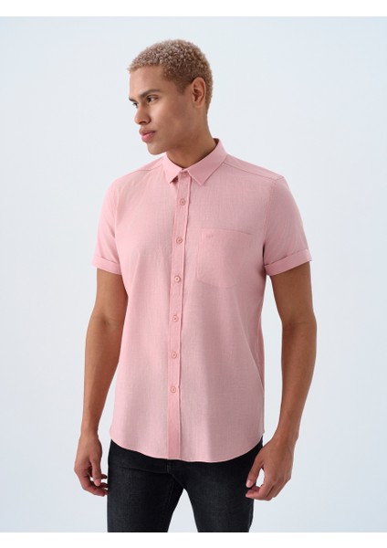 Regular Fit Erkek Kısa Kollu Gömlek LF2024492 LF2024492010