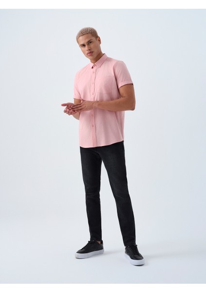 Regular Fit Erkek Kısa Kollu Gömlek LF2024492 LF2024492010