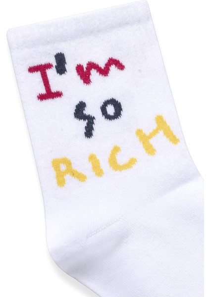 Baskılı Socket Çorap Beyaz fiyatları