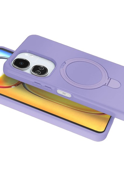 More-Tr Newface Xiaomi Redmi 13C Regal Magsafe Standlı Kapak - Lila modelleri