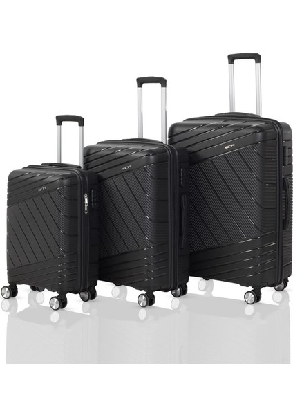 Polipropilen Kırılmaz Üçlü Valiz Seti