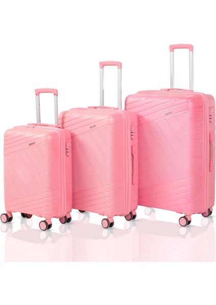 Polipropilen Kırılmaz Üçlü Valiz Seti