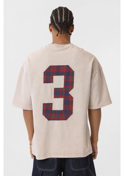 Yıkamalı Oversize Arka Baskılı Tişört Taş fırsatları