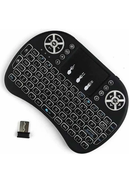 Kablosuz Türkçe Q Klavye Rgb Işıklı Televizyon Ps3 Dokunmatik Mouse fiyatları