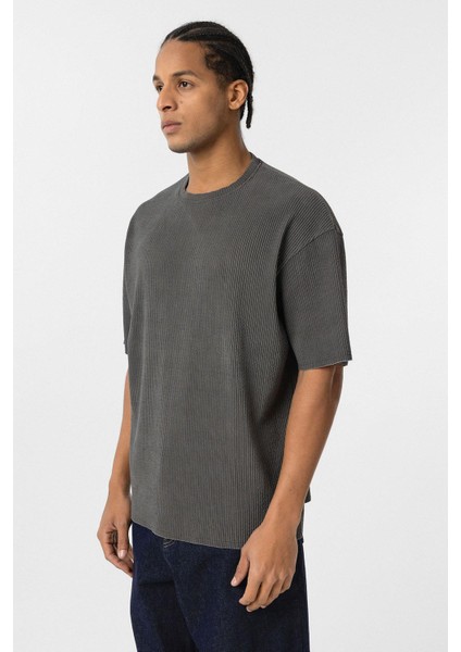 Yıkamalı Ottoman Basic Oversize Tişört Haki fırsatları