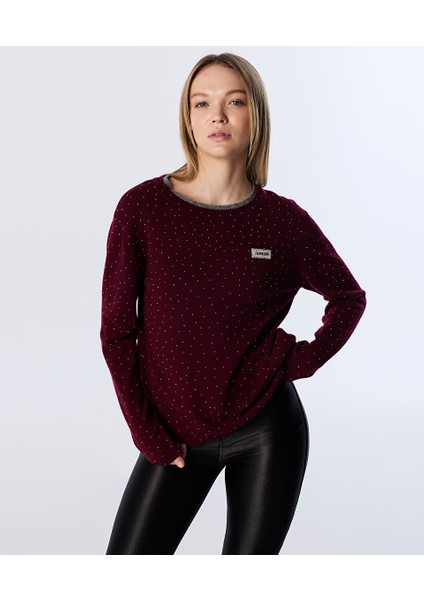 Hotfıx Baskılı Colorblock Triko TW6250050224035