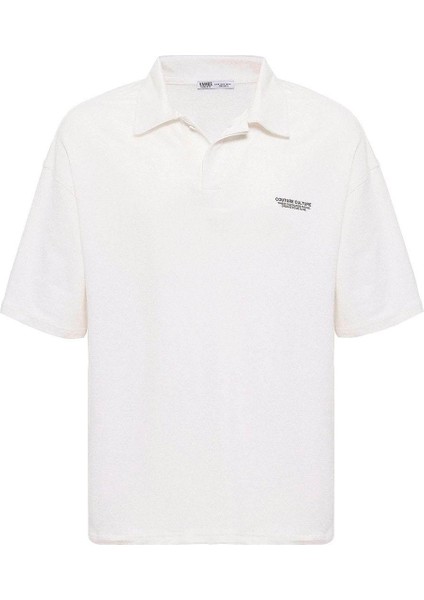 Polo Yaka Oversize Tişört Ekru fiyatları