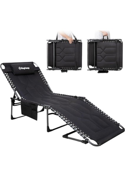 Kingcamp Magnolia B20 Premium 7 Kademeli Katlanır Dolgulu Şezlong Black fiyatları