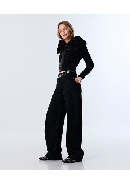 Trok Baskılı Baggy Jean Pantolon TW6250018039001 fiyatları