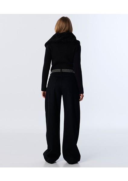 Trok Baskılı Baggy Jean Pantolon TW6250018039001 modelleri