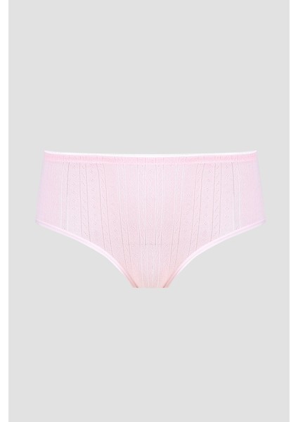Pembe Cotton Yüksek Bel Külot