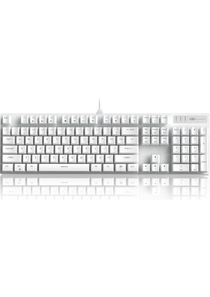 Mk-Storm 104 Tuş Blue Switch Kablolu Türkçe Q Beyaz Gaming Klavye