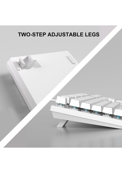 Mk-Storm 104 Tuş Blue Switch Kablolu Türkçe Q Beyaz Gaming Klavye indirimleri