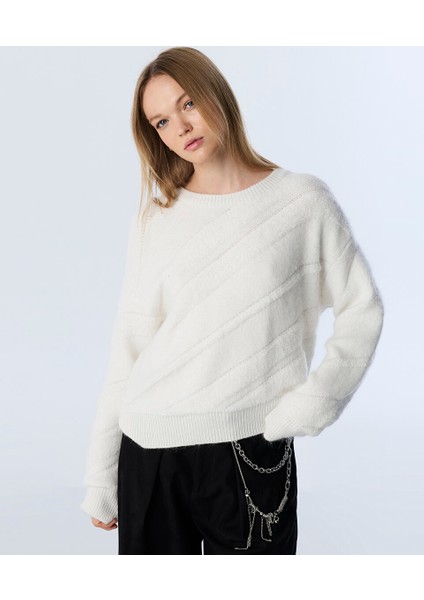 Dokulu Düşük Omuz Kazak TW6250050239018