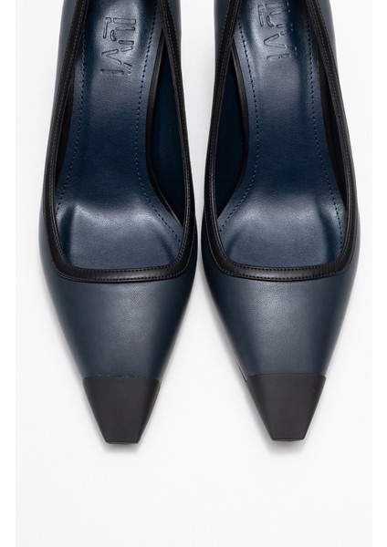 Rona Lacivert Cilt Mat Burunlu Kadın Topuklu Ayakkabı fiyatları
