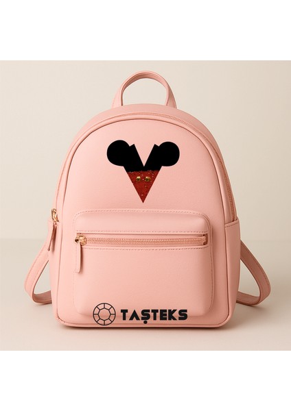 Taşlı Ütülenebilen Veya Sticker Olarak Kullanılabilen ' Mickey V ' Harfi modelleri