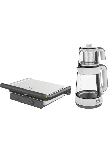 2'li Mutfak Seti Floral – Çay Makinesi ve Tost Makinesi