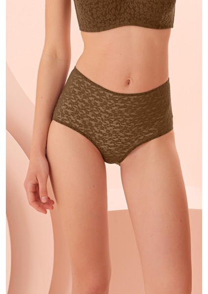 Koyu Kahverengi Nirvana Yüksek Bel Külot