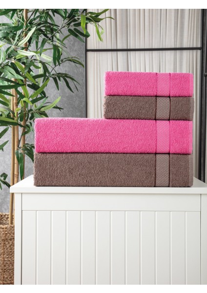 Dream Banyo Havlu Takımı 4 Parça (2 El Yüz & Baş Havlusu, 2 Vücut Havlusu)