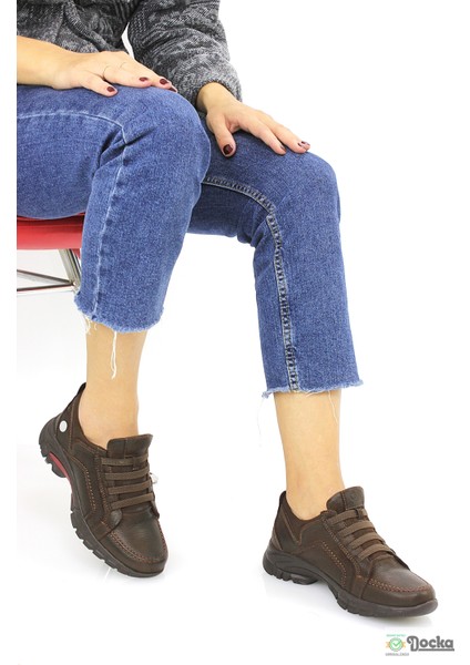 Kadın Kışlık Spor Tarz Ortopedik Hakiki Deri Bağcıksız Ayakkabı M26/KA3465 fırsatları