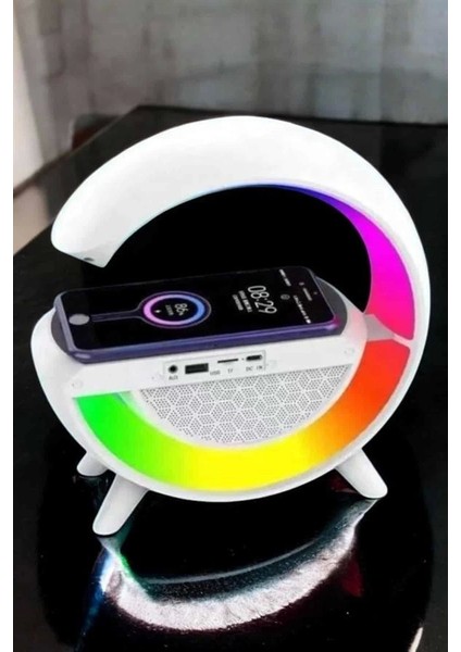 Bluetooth Hoparlör Dijital Göstergeli Wireless Şarj Rgb Işıklı modelleri