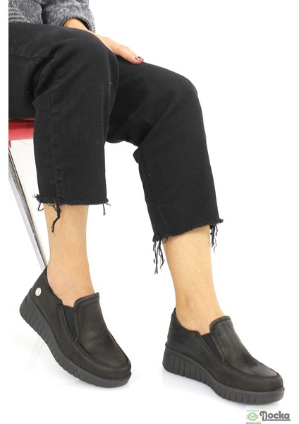 Kadın Ortopedik Hakiki Deri Bağcıksız Kışlık Spor Tarz Ayakkabı M26/KA3560 fırsatları