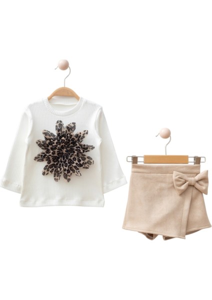 Leopar Çiçekli Skuba Kız Çocuk Takım