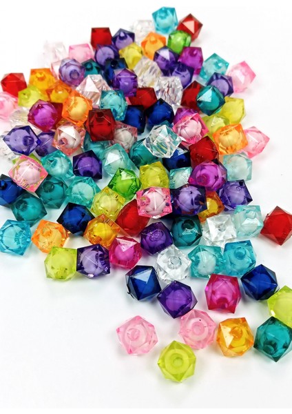 Küp Boncuk Içten Boncuklu Bileklik Çanta Boncuğu 10 mm 50 gr Karışık Renk - BNC447 fiyatları