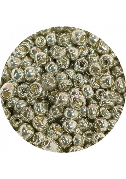 Dökme Cam Kum Boncuk (8/0) 3 mm - 60 Gram - Parlak Gümüş - BNC188 fiyatları