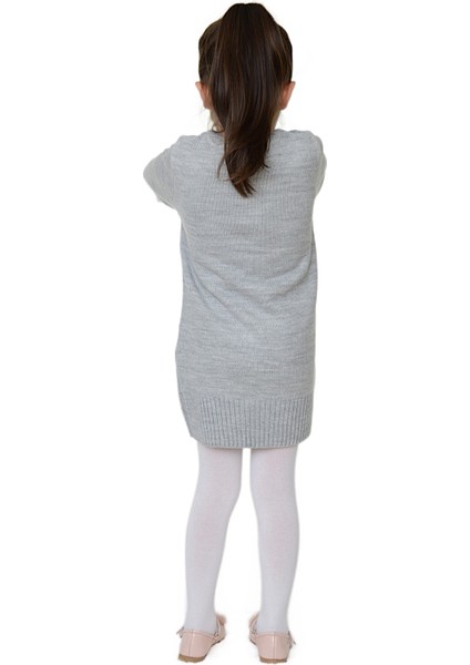 Kız Çocuk Kışlık Elbise Geyik Desenli modelleri