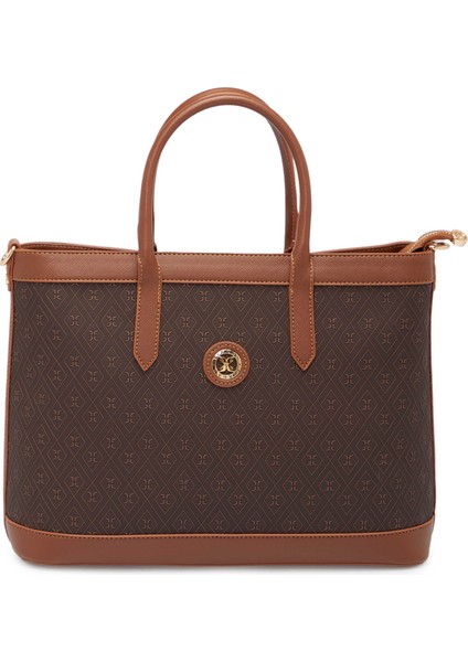 Kahve Print Kadın Omuz Çantası - S25K1PR09181-R1P