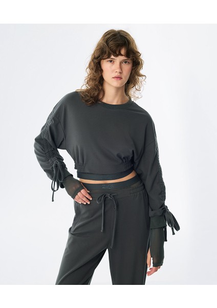 Çift Parça Görünüm Sweatshırt TW6250091039036