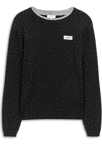 Hotfıx Baskılı Colorblock Triko TW6250050224001 indirimleri