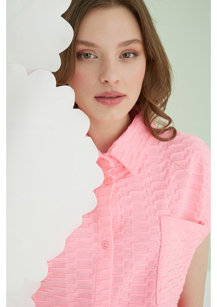 Fuşya Şortlu Önden Düğmeli Pijama Takımı modelleri