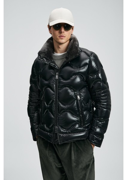 Erkek Roy Kaz Tüyü Mont 112120247 Siyah