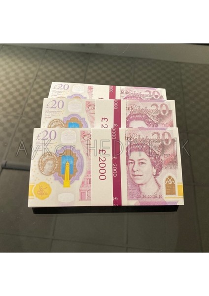3 Deste 20 Sterlin Banknot Pound Para Geçersiz Paralar Düğün Para Dizi Film ve Video Çekimleri Için Paralar modelleri