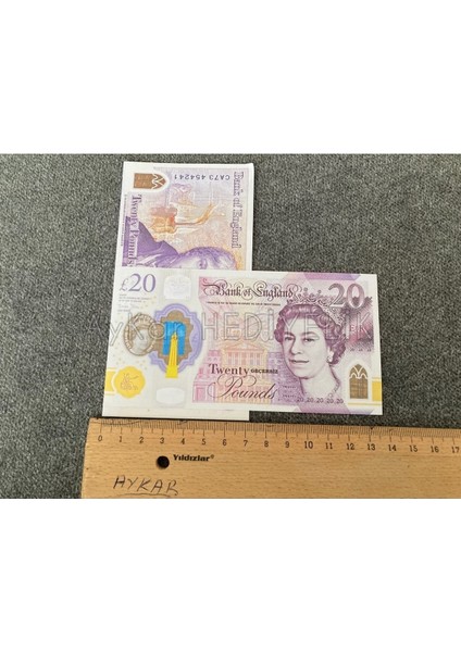 3 Deste 20 Sterlin Banknot Pound Para Geçersiz Paralar Düğün Para Dizi Film ve Video Çekimleri Için Paralar