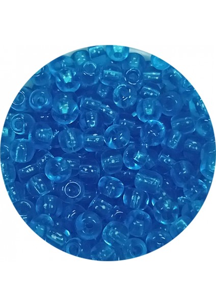 Dökme Cam Kum Boncuk (8/0) 3 mm - 60 Gram - Şeffaf Deniz Mavi - BNC221 fiyatları